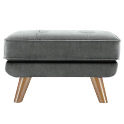 G Plan Vintage The Fifty Three Footstool Velvet Smoke